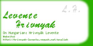 levente hrivnyak business card