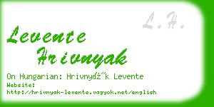 levente hrivnyak business card